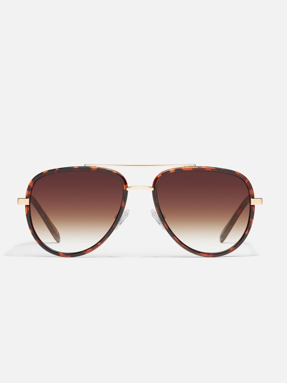 QUAY All In Mini “Jennifer Lopez” Sunglasses Tortoise Brown Fade NWT